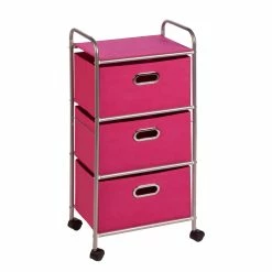 Cheap π Honey Can Do Pink 3-Drawer Rolling Cart β€οΈ