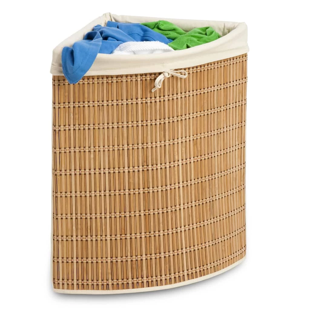 Best Sale π Honey Can Do Bamboo Wicker Corner Hamper π 4 Best Sale π Honey Can Do Bamboo Wicker Corner Hamper π - Image 2