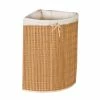 Best Sale 😀 Honey Can Do Bamboo Wicker Corner Hamper 🎉 -Honey Can Do Sales Store 29024 HMP 01618 1 1