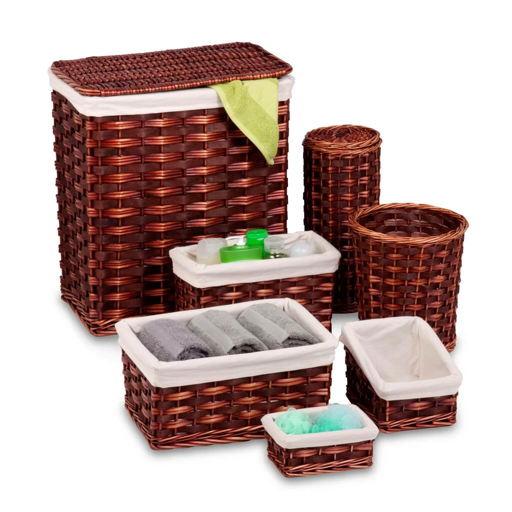 Promo β Honey Can Do Chocolate Brown Wicker Hamper Kit, 7 Piece π₯° 4 Promo β Honey Can Do Chocolate Brown Wicker Hamper Kit, 7 Piece π₯° - Image 2