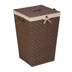 Best deal 👏 Honey Can Do Java Brown Decorative Woven Hamper with Lid 😍