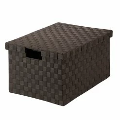 Promo 👍 6 Pack: Honey Can Do Large Espresso Woven File Box 👏