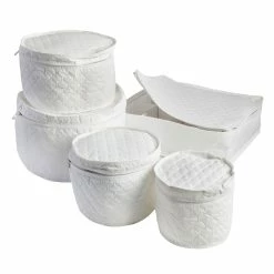 Flash Sale 🧨 Honey Can Do White Dinnerware Storage Set, 5 Pieces 😍