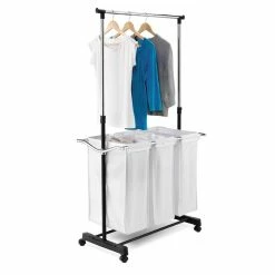Discount 🔥 Honey Can Do Adjustable Height Laundry Center with Hanging Bar 🤩 -Honey Can Do Sales Store 29024 SRT 01237