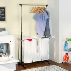 Discount 🔥 Honey Can Do Adjustable Height Laundry Center with Hanging Bar 🤩 -Honey Can Do Sales Store 29024 SRT 01237 3