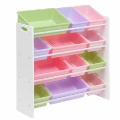 Best deal ⌛ Honey Can Do White & Pastel Kids Toy Room Storage Organizer with Totes 😍