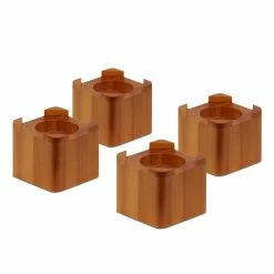 Buy 💯 8 Packs: 4 ct. (32 total) Honey Can Do Light Maple Wood Bed Lifts 💯