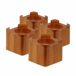 Buy ✔️ Honey Can Do Light Maple Wood Bed Lifts, 4 Pack ✔️ -Honey Can Do Sales Store 29024 STO 01150 1 1