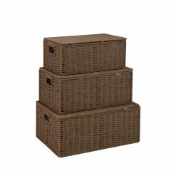 Budget ✨ Honey Can Do Brown Parchment Cord Boxes, 3 Pieces ⭐ 7 Budget ✨ Honey Can Do Brown Parchment Cord Boxes, 3 Pieces ⭐ -Honey Can Do Sales Store 29024 STO 03557 2