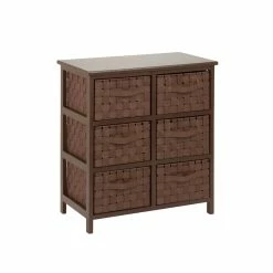 Cheapest 🔔 Honey Can Do Brown 6 Drawer Woven Strap Storage Chest ⭐