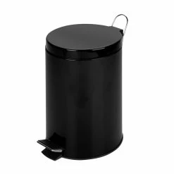 Cheap ⌛ 6 Pack: Honey Can Do 12L Matte Black Stainless Steel Step Trash Can 🌟