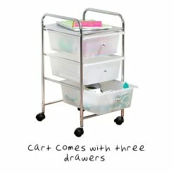 Brand new 🔔 Honey Can Do 3 Drawer Plastic Storage Cart 💯 -Honey Can Do Sales Store D061150S 3