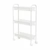 Best deal 👍 Honey Can Do White 3-Tier Mesh Narrow Rolling Cart ⌛ -Honey Can Do Sales Store D231869S 1