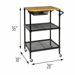 Cheap 😍 Honey Can Do Black Matte Rolling Storage Cart 💯 -Honey Can Do Sales Store D231873S 8