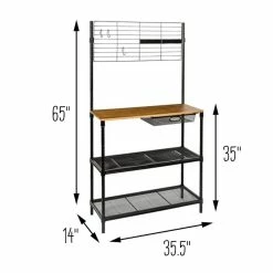 Best Pirce 🌟 Honey Can Do Black Matte Work Station 😀 -Honey Can Do Sales Store D231881S 6