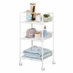 Best reviews of 😉 Honey Can Do White 3-Tier Mesh Rolling Cart ⌛ -Honey Can Do Sales Store D231883S 13