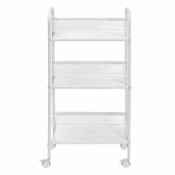 Best reviews of 😉 Honey Can Do White 3-Tier Mesh Rolling Cart ⌛ -Honey Can Do Sales Store D231883S 5