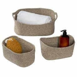 New ⌛ 8 Packs: 3 ct. (18 total) Honey Can Do Champagne Nested Linen Basket Set ✔️ -Honey Can Do Sales Store D231897S 3 1