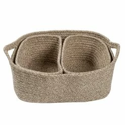 New ⌛ 8 Packs: 3 ct. (18 total) Honey Can Do Champagne Nested Linen Basket Set ✔️ -Honey Can Do Sales Store D231897S 6 1