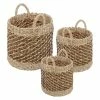 Promo ✨ 6 Packs: 3ct. (18 total) Honey Can Do Coastal Collection Nesting Tea Stained Woven Basket Set 🥰 -Honey Can Do Sales Store D231899S 1