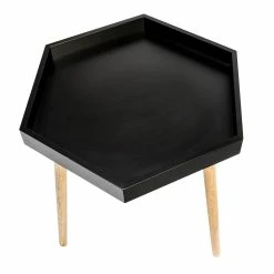 Buy 🎁 6 Pack: Honey Can Do Black Hexagon End Table 🛒 -Honey Can Do Sales Store D238831S 6 1