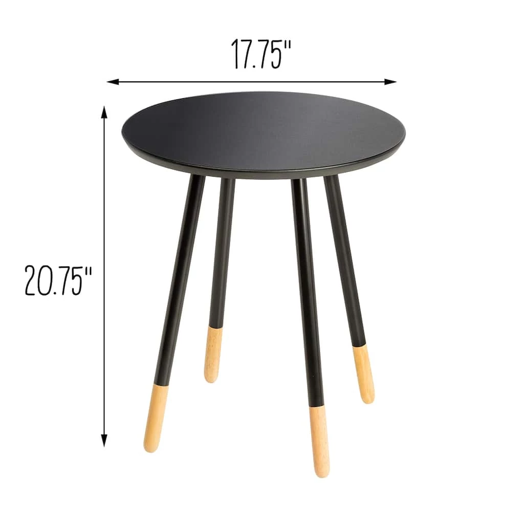 Best Pirce π 6 Pack: Honey Can Do Black Round End Table π 5 Best Pirce π 6 Pack: Honey Can Do Black Round End Table π - Image 3