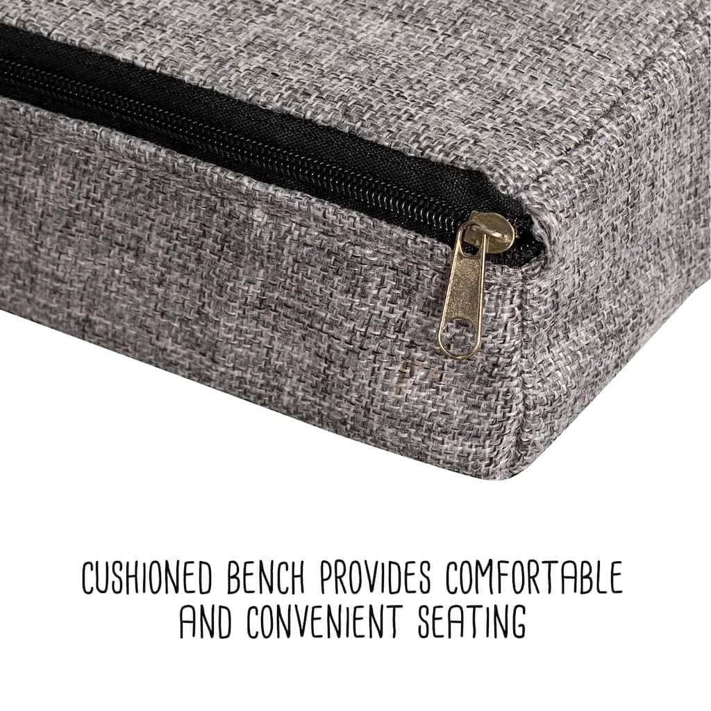 Flash Sale π 6 Pack: Honey Can Do Farmhouse Gray Entryway Bench with Storage Shelves β 5 Flash Sale π 6 Pack: Honey Can Do Farmhouse Gray Entryway Bench with Storage Shelves β - Image 3