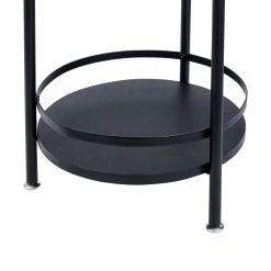 Cheapest 😍 Honey Can Do Black 2-Tier Round Side Table ✔️ -Honey Can Do Sales Store D238838S 5