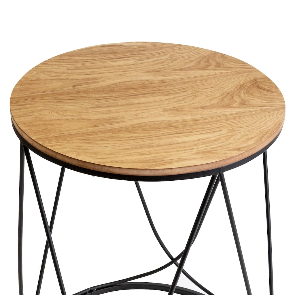 Best deal π 6 Pack: Honey Can Do 24" Round Side Table with Natural Top π 5 Best deal π 6 Pack: Honey Can Do 24" Round Side Table with Natural Top π - Image 3