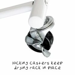 Budget 👏 Honey Can Do White Rolling Multi-Section Clothes Drying Rack 🔥 -Honey Can Do Sales Store D238842S 9