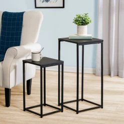 Wholesale 🎁 Honey Can Do Square Black Side Tables Set ❤️ -Honey Can Do Sales Store D238849S 3
