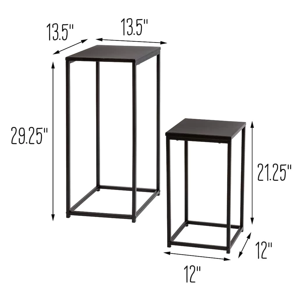 Outlet π― 6 Packs: 2 ct. (12 total) Honey Can Do Square Black Side Tables Set π 6 Outlet π― 6 Packs: 2 ct. (12 total) Honey Can Do Square Black Side Tables Set π - Image 4