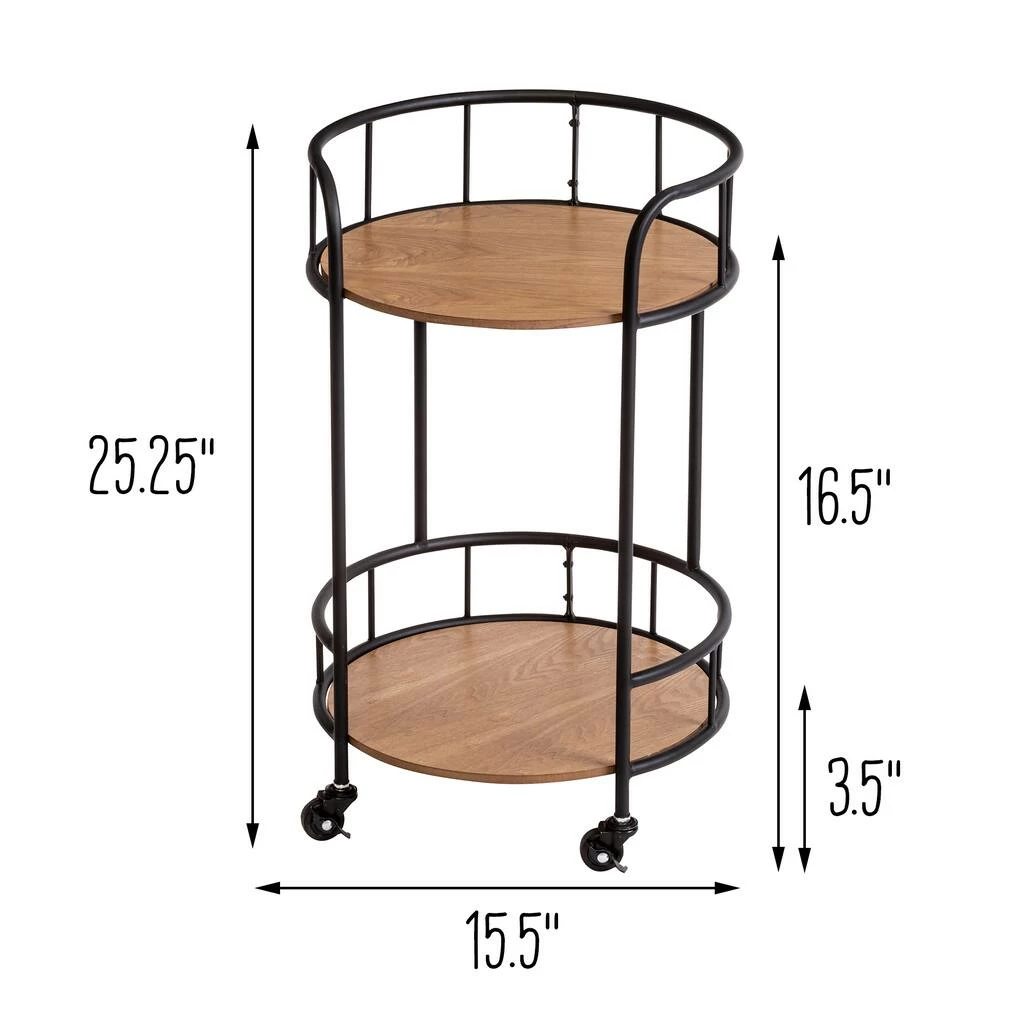 Best deal π Honey Can Do Black & Natural 2-Tier Round Side Table with Wheels π₯ 5 Best deal π Honey Can Do Black & Natural 2-Tier Round Side Table with Wheels π₯ - Image 3
