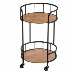 Cheapest ⭐ 6 Pack: Honey Can Do Black & Natural 2-Tier Round Side Table with Wheels ✨ 13 Cheapest ⭐ 6 Pack: Honey Can Do Black & Natural 2-Tier Round Side Table with Wheels ✨ -Honey Can Do Sales Store D238850S 5 1