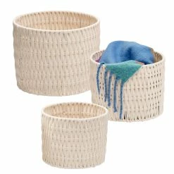 Promo ❤️ White Metal Frame Nesting Rope Baskets, 3ct. by Honey Can Do ❤️