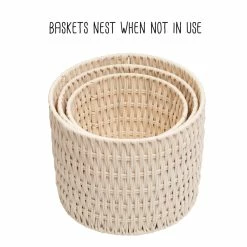 Discount π€© 6 Packs: 3 ct. (18 total) White Metal Frame Nesting Rope Baskets by Honey Can Do π 10 Discount π€© 6 Packs: 3 ct. (18 total) White Metal Frame Nesting Rope Baskets by Honey Can Do π -Honey Can Do Sales Store D238851S 5 1