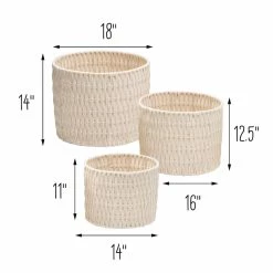 Discount π€© 6 Packs: 3 ct. (18 total) White Metal Frame Nesting Rope Baskets by Honey Can Do π 11 Discount π€© 6 Packs: 3 ct. (18 total) White Metal Frame Nesting Rope Baskets by Honey Can Do π -Honey Can Do Sales Store D238851S 6 1