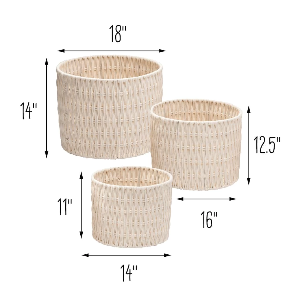Discount π€© 6 Packs: 3 ct. (18 total) White Metal Frame Nesting Rope Baskets by Honey Can Do π 7 Discount π€© 6 Packs: 3 ct. (18 total) White Metal Frame Nesting Rope Baskets by Honey Can Do π - Image 5