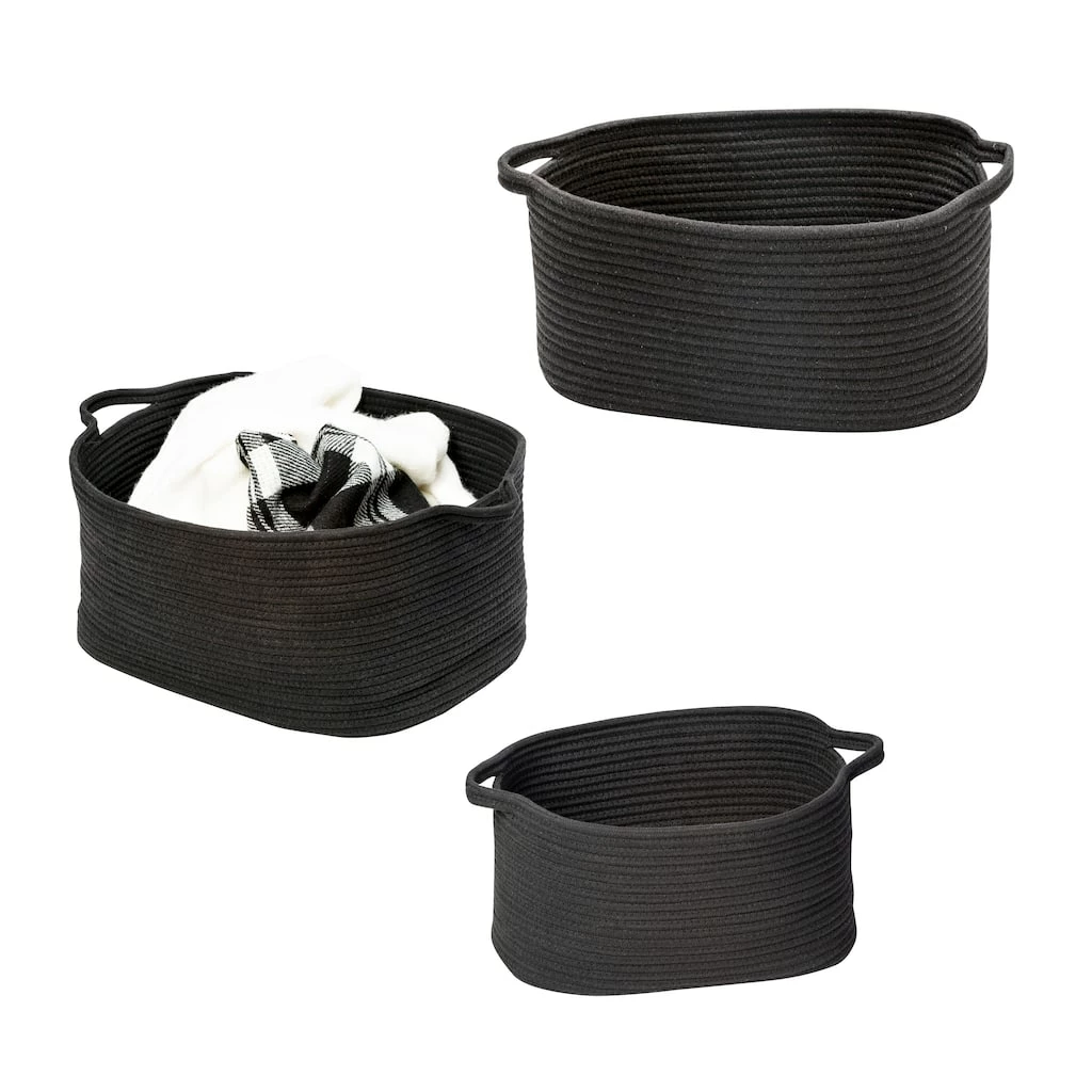 Discount π 6 Packs: 3 ct. (18 total) Honey Can Do Black Cotton Coil Baskets β 3 Discount π 6 Packs: 3 ct. (18 total) Honey Can Do Black Cotton Coil Baskets β