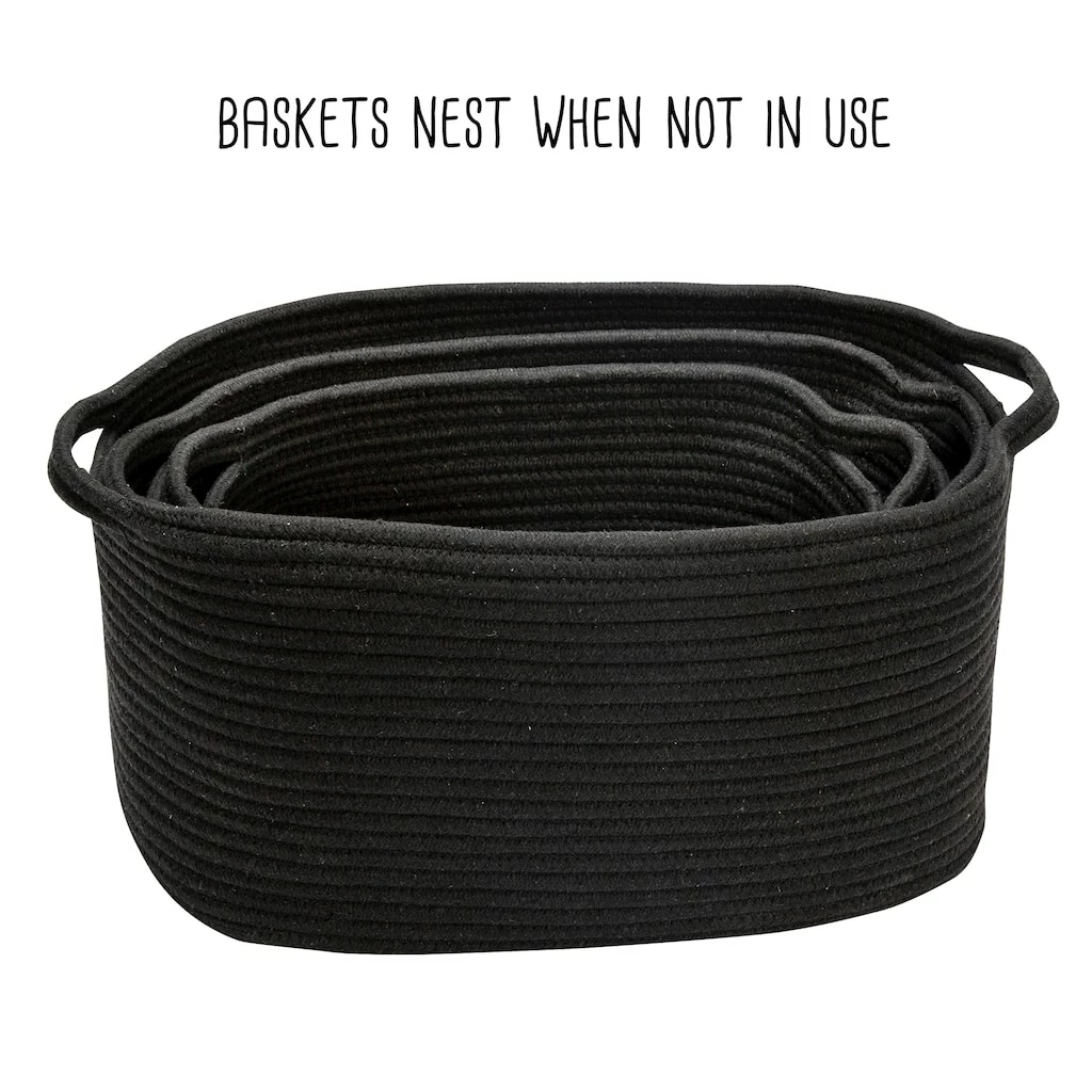 Discount π 6 Packs: 3 ct. (18 total) Honey Can Do Black Cotton Coil Baskets β 6 Discount π 6 Packs: 3 ct. (18 total) Honey Can Do Black Cotton Coil Baskets β - Image 4