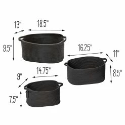 Discount π 6 Packs: 3 ct. (18 total) Honey Can Do Black Cotton Coil Baskets β 11 Discount π 6 Packs: 3 ct. (18 total) Honey Can Do Black Cotton Coil Baskets β -Honey Can Do Sales Store D238854S 5 1