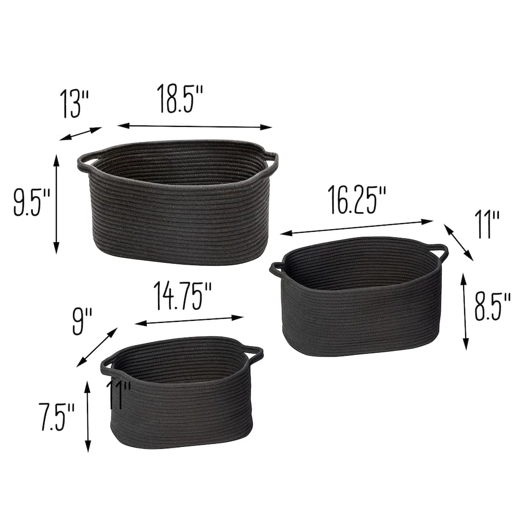 Discount π 6 Packs: 3 ct. (18 total) Honey Can Do Black Cotton Coil Baskets β 7 Discount π 6 Packs: 3 ct. (18 total) Honey Can Do Black Cotton Coil Baskets β - Image 5