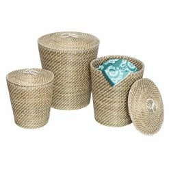 Deals 👏 Honey Can Do Natural Nesting Seagrass Snake Charmer's Baskets, 3ct. 🤩