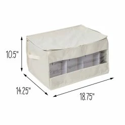 Budget 😀 Honey Can Do Natural Stemware Storage Box Set 🛒 -Honey Can Do Sales Store D296324S 1