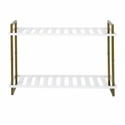 Buy ❤️ Honey Can Do Olive & White 2-Tier Tubular 👟 Shoe Rack ❤️ -Honey Can Do Sales Store D296333S 7