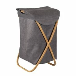 Deals 💯 Honey Can Do Gray Bamboo & Canvas Laundry Hamper 💯