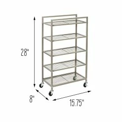 Budget ❤️ Honey Can Do 5-Tier Rolling Bathroom Storage Cart 🥰 -Honey Can Do Sales Store D296338S 1