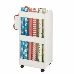 Outlet ✔️ Honey Can Do 3-Drawer White Rolling Craft Cart with Drawers & Slotted Compartments 🤩 -Honey Can Do Sales Store D582780S 10