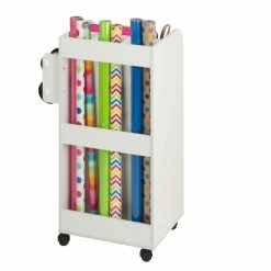 Outlet ✔️ Honey Can Do 3-Drawer White Rolling Craft Cart with Drawers & Slotted Compartments 🤩 -Honey Can Do Sales Store D582780S 12