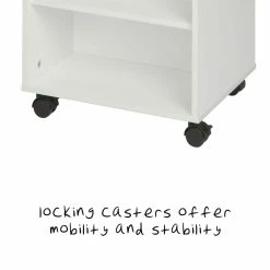 Outlet ✔️ Honey Can Do 3-Drawer White Rolling Craft Cart with Drawers & Slotted Compartments 🤩 -Honey Can Do Sales Store D582780S 5